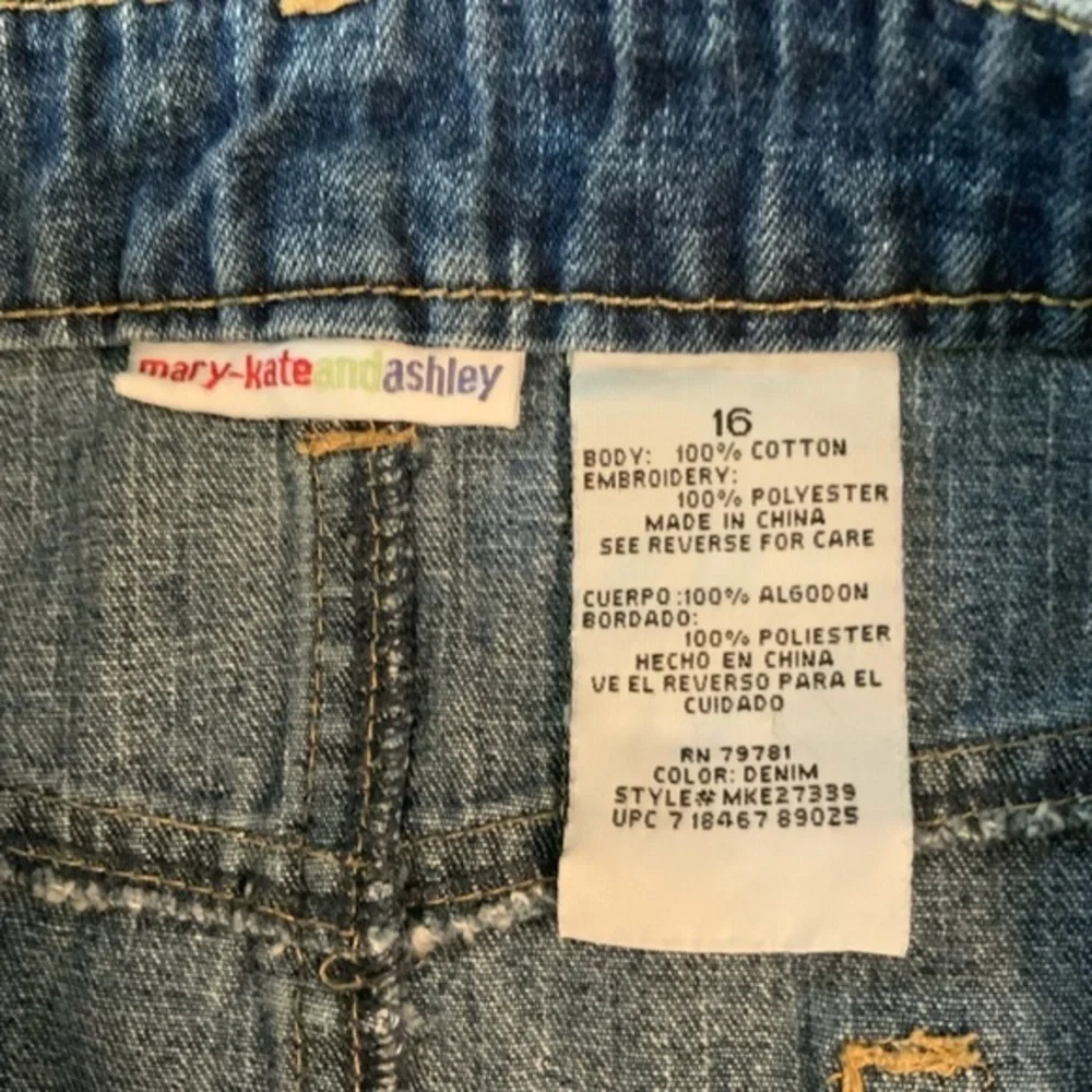 Pick a boo embroidered flowers Mini jeans skirt SZ 16 - Picture 2 of 10